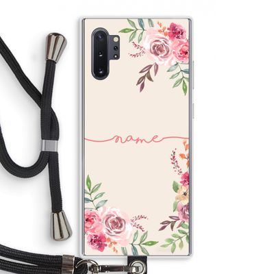 Rozen: Samsung Galaxy Note 10 Plus Transparant Hoesje met koord