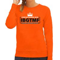Koningsdag verkleed sweater - ik ben niet dronken - oranje - dames
