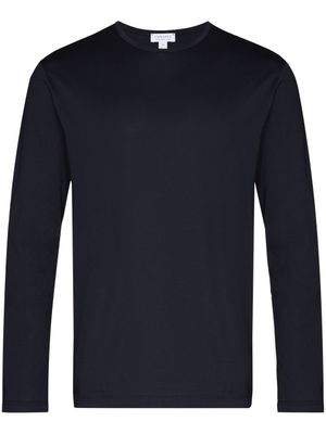 Sunspel t-shirt à manches longues - Bleu