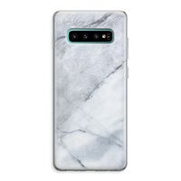 Witte marmer: Samsung Galaxy S10 Plus Transparant Hoesje