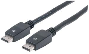 Manhattan 354134 DisplayPort-kabel DisplayPort Aansluitkabel DisplayPort-stekker, DisplayPort-stekker 10.00 m Zwart Folie afscherming, UL gecertificeerd, Ultra
