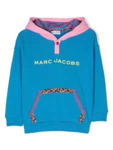 Marc Jacobs Kids hoodie en coton à logo brodé - Bleu