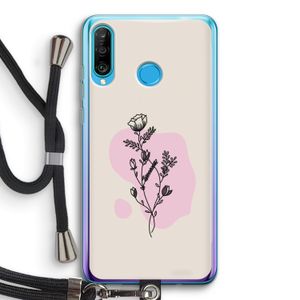 Roses are red: Huawei P30 Lite Transparant Hoesje met koord