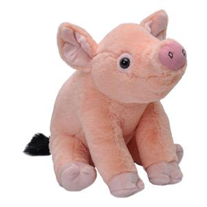 Wild Republic Varken/biggetje knuffel - pluche - roze - 30 cm - boerderij knuffel - knuffeldieren