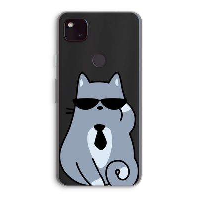 Cool cat: Google Pixel 4a 5G Transparant Hoesje
