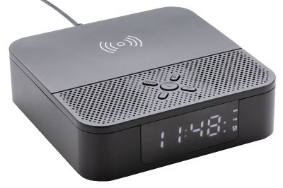 XD Collection 3 in 1 speaker/klok bluetooth 12 cm zwart 2 delig XD Collection 3 in 1 speaker/klok bluetooth 12 cm zwart 2 delig