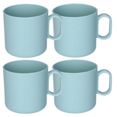 Plasticforte onbreekbare Drinkbekers - 8x - kunststof - 320 ml - mintgroen - kinderen - camping
