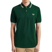 Fred Perry - Twin Tipped Polo - Groen/ Wit - thumbnail