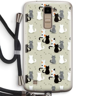 Katten: LG K10 (2016) Transparant Hoesje met koord
