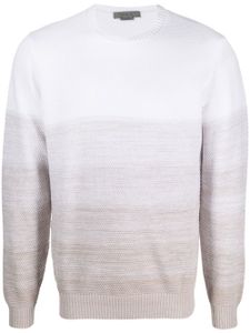 Corneliani pull en maille à effet dégradé - Blanc