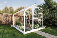 Royal Well Mary II aluminium tuinkas 212x291 cm wit- - Veiligheidsglas- Royal Well