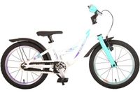Volare glamour kinderfiets - meisjes - 16 inch - wit/mint groen - prime collection
