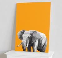 Canvas schilderij Geometrische olifant