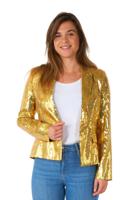 Blazer Pailletten Goud Dames Suitmeister