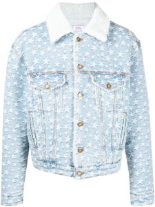 ERL veste en jean à motif étoiles en jacquard - Bleu