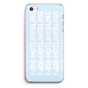 Hotline bling blue: iPhone 5 / 5S / SE Transparant Hoesje