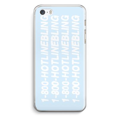 Hotline bling blue: iPhone 5 / 5S / SE Transparant Hoesje