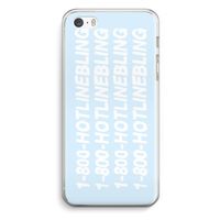 Hotline bling blue: iPhone 5 / 5S / SE Transparant Hoesje
