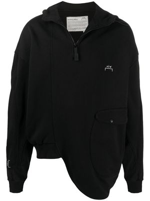 A-COLD-WALL* sweat à capuche asymétrique - Noir