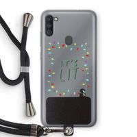 It's Lit: Samsung Galaxy A11 Transparant Hoesje met koord