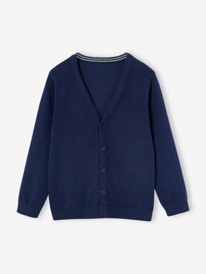 Gebreid vest met V-hals BASICS marineblauw