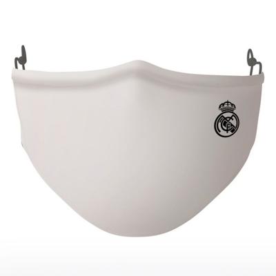 Hygiënisch en herbruikbaar gezichtsmasker gemaakt van stof Real Madrid C.F. SF430915 Wit