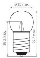 Lampje (voor) Edge 6V 0.45 Watt met schroefdraad