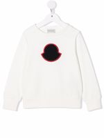 Moncler Enfant sweat à patch logo - Blanc - thumbnail