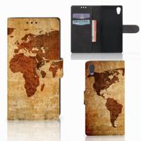 Sony Xperia XA1 | Flip Cover | Wereldkaart
