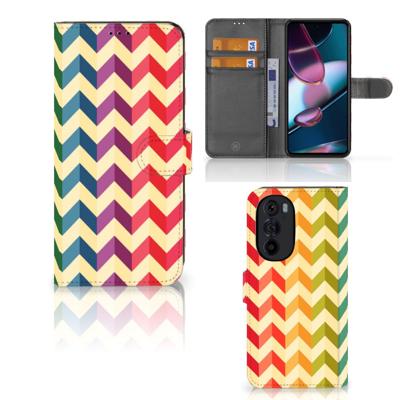 Motorola Edge 30 Pro | Telefoon Hoesje | Zigzag Multi Color Motorola Edge 30 Pro | Telefoon Hoesje | Zigzag Multi Color