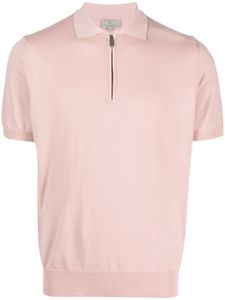 Canali Poloshirt met rits - Roze