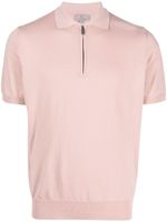 Canali Poloshirt met rits - Roze - thumbnail