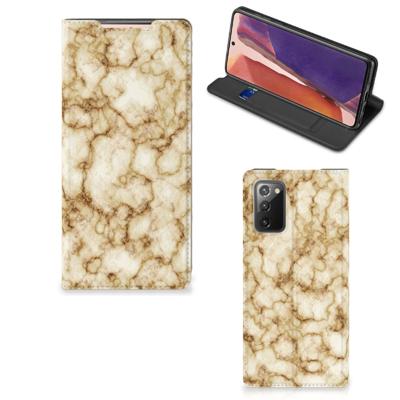 Samsung Galaxy Note20 | Standcase | Marmer Goud