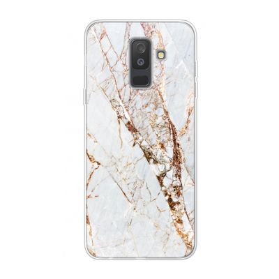 Goud marmer: Samsung Galaxy A6 Plus (2018) Transparant Hoesje