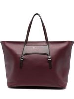 Santoni buckle-detail leather tote bag - Violet