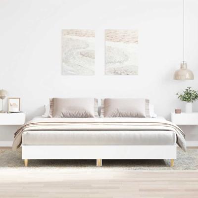 Bedframe zonder matras 180x200 cm spaanplaat wit