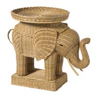 Bijzettafel olifant - rotan - 65x55x45 cm