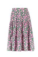 B.Nosy zomer maxi rok meisjes - groen/roze AOP - Riri - thumbnail