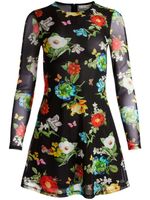 alice + olivia robe courte Delora à fleurs - Noir