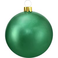 Mega grote decoratie kerstbal - 65 cm - groen - opblaasbaar - thumbnail