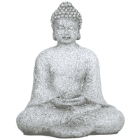 Meditatie Boeddha Steengrijs (12 cm) - thumbnail