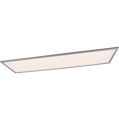 LED Plafondlamp - Plafondverlichting - Trion Tirus XL - 34W - Aanpasbare Kleur - Afstandsbediening - Dimbaar - Rechthoek - Mat Titaan - Aluminium