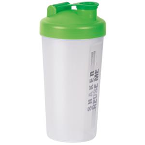 Shakebeker/shaker/bidon - 700 ml - groen - kunststof