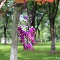 Creatieve weven ambachten auto ornamenten Dream Catcher muur opknoping sieraden (paars)