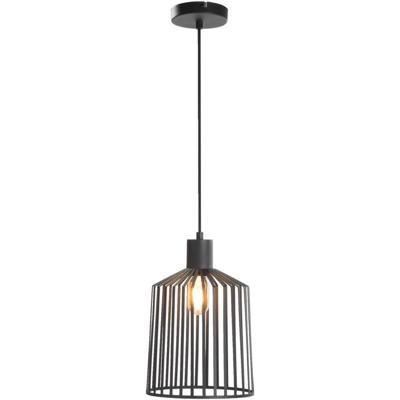 Leen Bakker - Hanglamp Fynn E27 150xØ30 Cm - Metaal - Zwart