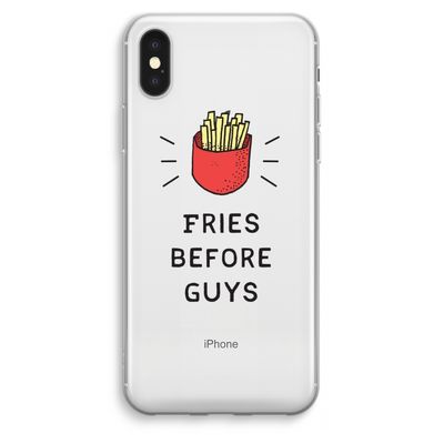 Fries before guys: iPhone XS Max Transparant Hoesje