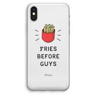 Fries before guys: iPhone XS Max Transparant Hoesje
