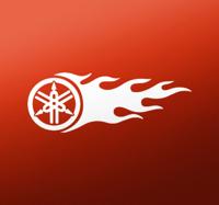 Stickers motor Yamaha-ontwerp met vlam