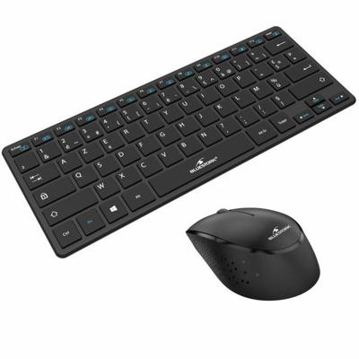 Toetsenbord en muis Bluestork Sans fil Ultra compact Zwart