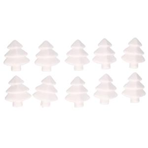 Piepschuim hobby vorm - 10x - kerstboom - 6 cm - DIY knutsel figuren - kerstfiguren